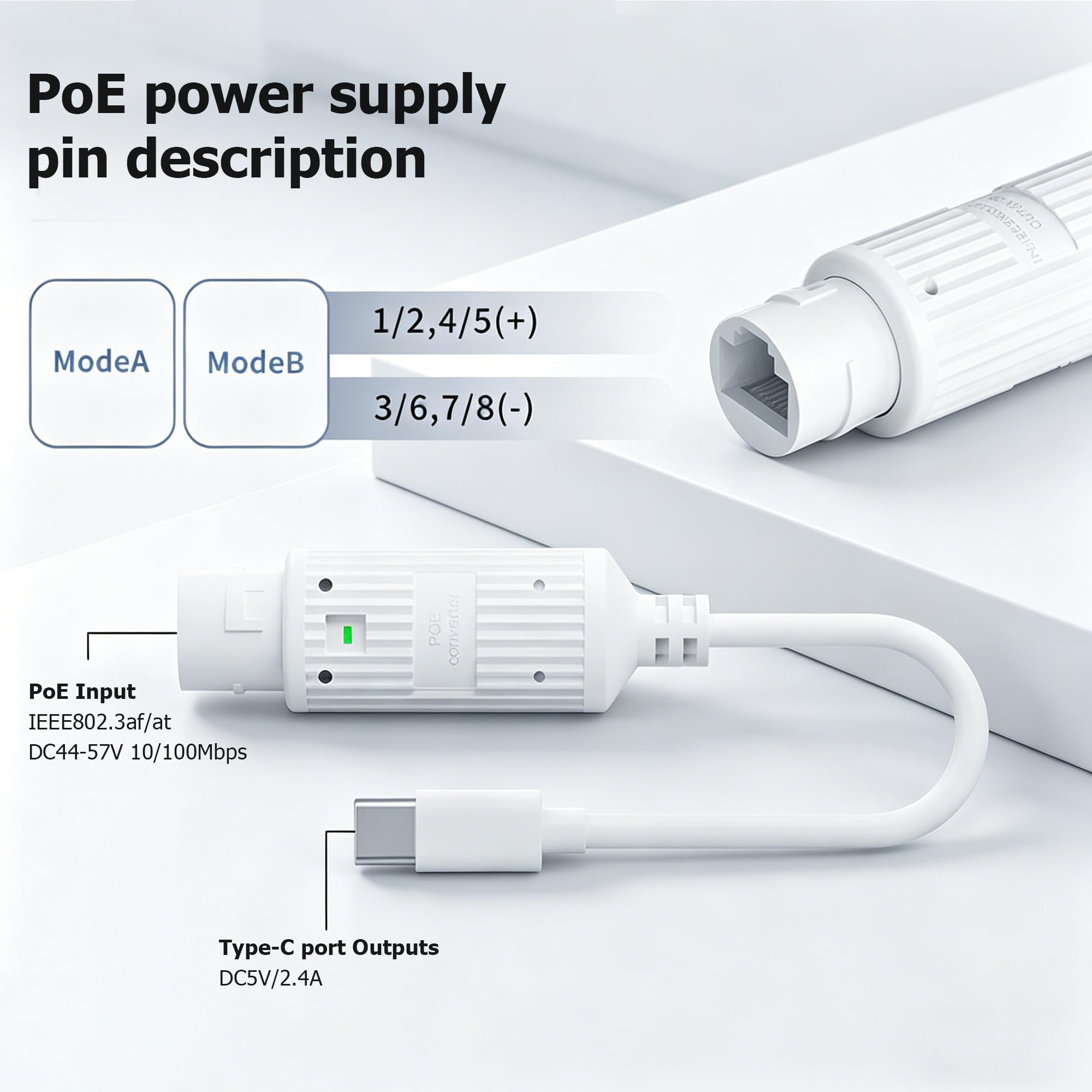 POE to USB-C Power Converter R - Outdoor Power Adapter Usb C ulasan dan harga