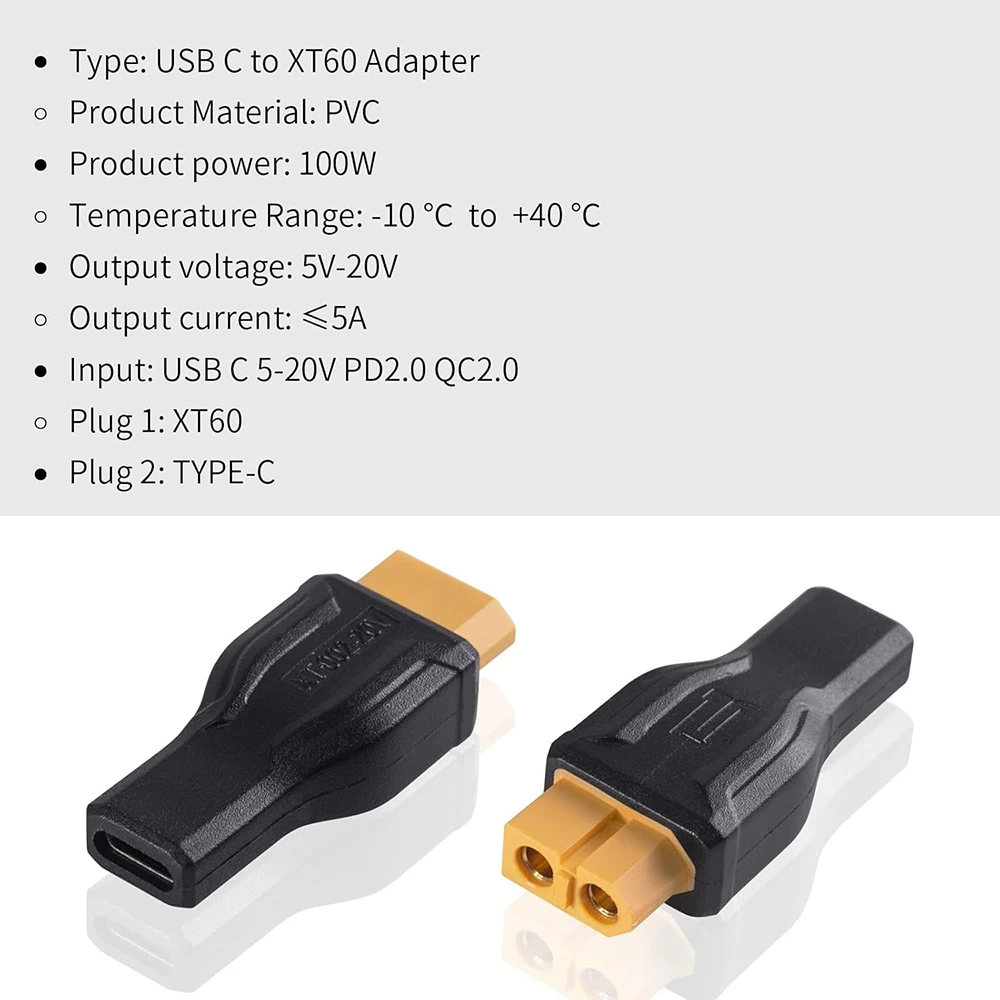 USB C to XT60 Adapter Converte - Outdoor Power Adapter Usb C ulasan dan harga